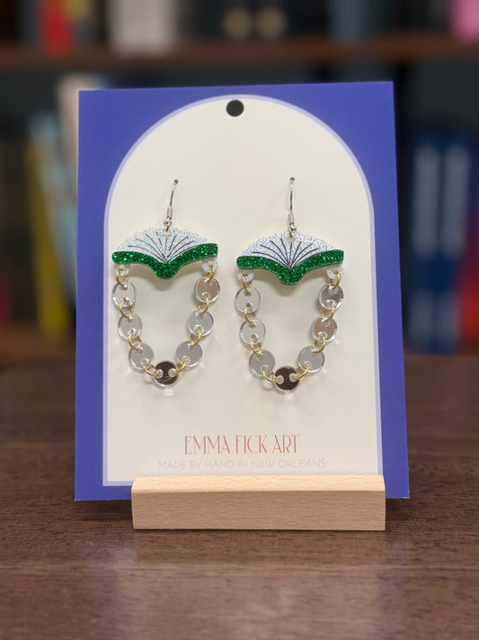 Open Book Earrings by Emma Fick